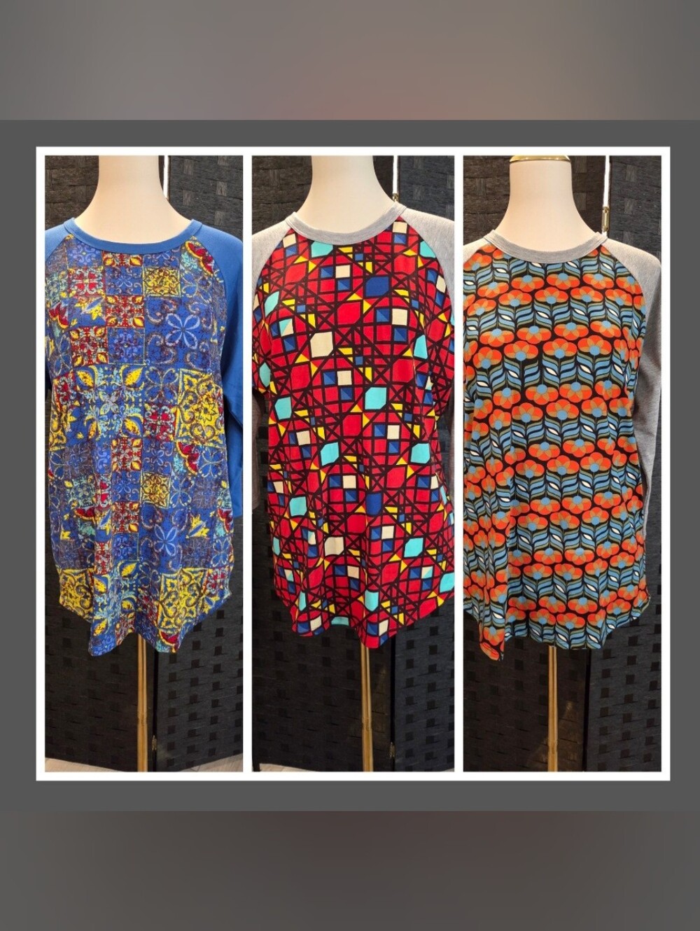 NWOT LuLaRoe Randy Raglan Tee Bundle | Set of 3 Size Large